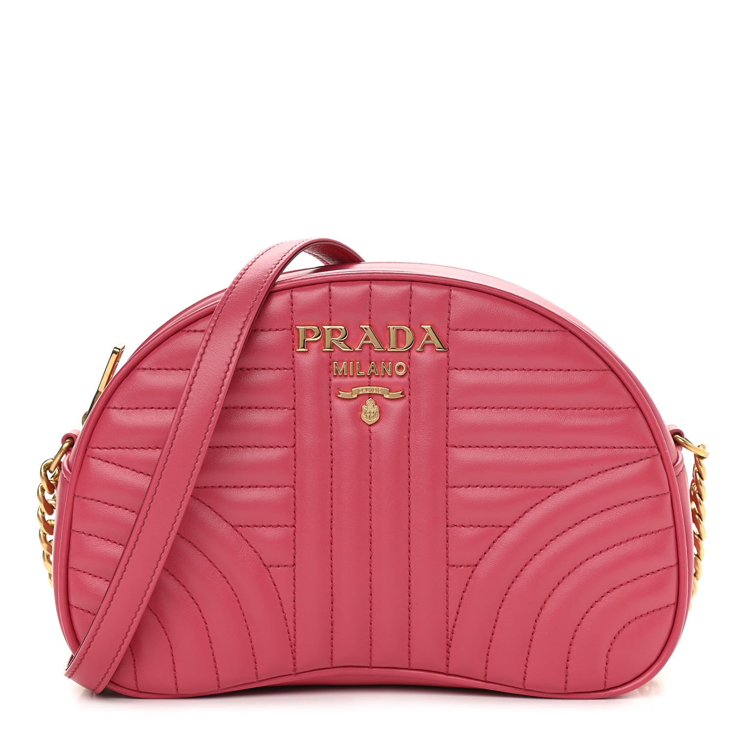 Soft Calfskin Impunture Diagramme Dome Crossbody Bag Peonia