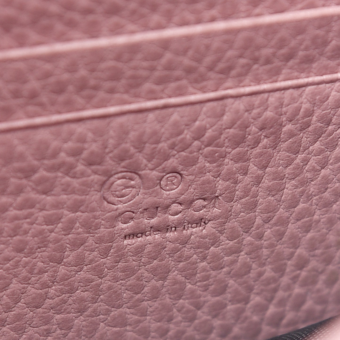 Dollar Calfskin Interlocking G Chain Wallet Soft Pink