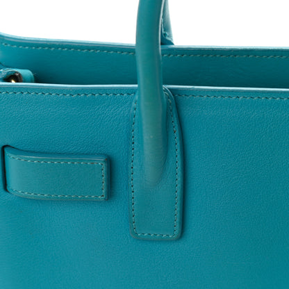 Saint Laurent Calfskin Nano Sac De Jour Turquoise 12 of 16