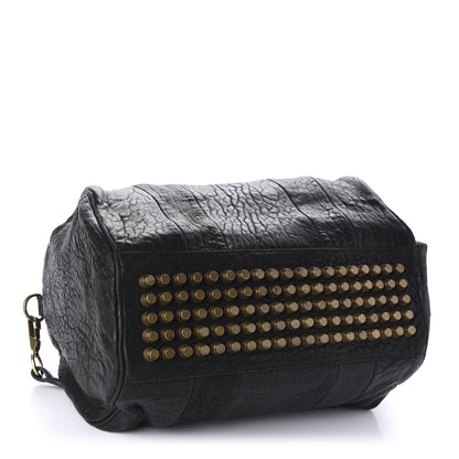 Alexander Wang Pebbled Lambskin Rocco Black Antique Brass Hardware 4 of 9