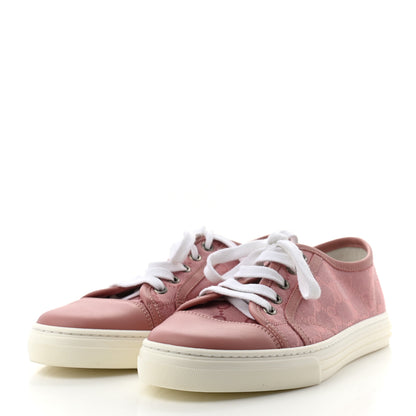 Gucci GG Monogram Calfskin Womens Low Top Sneakers 39 Pink Soft Pink 3 of 7