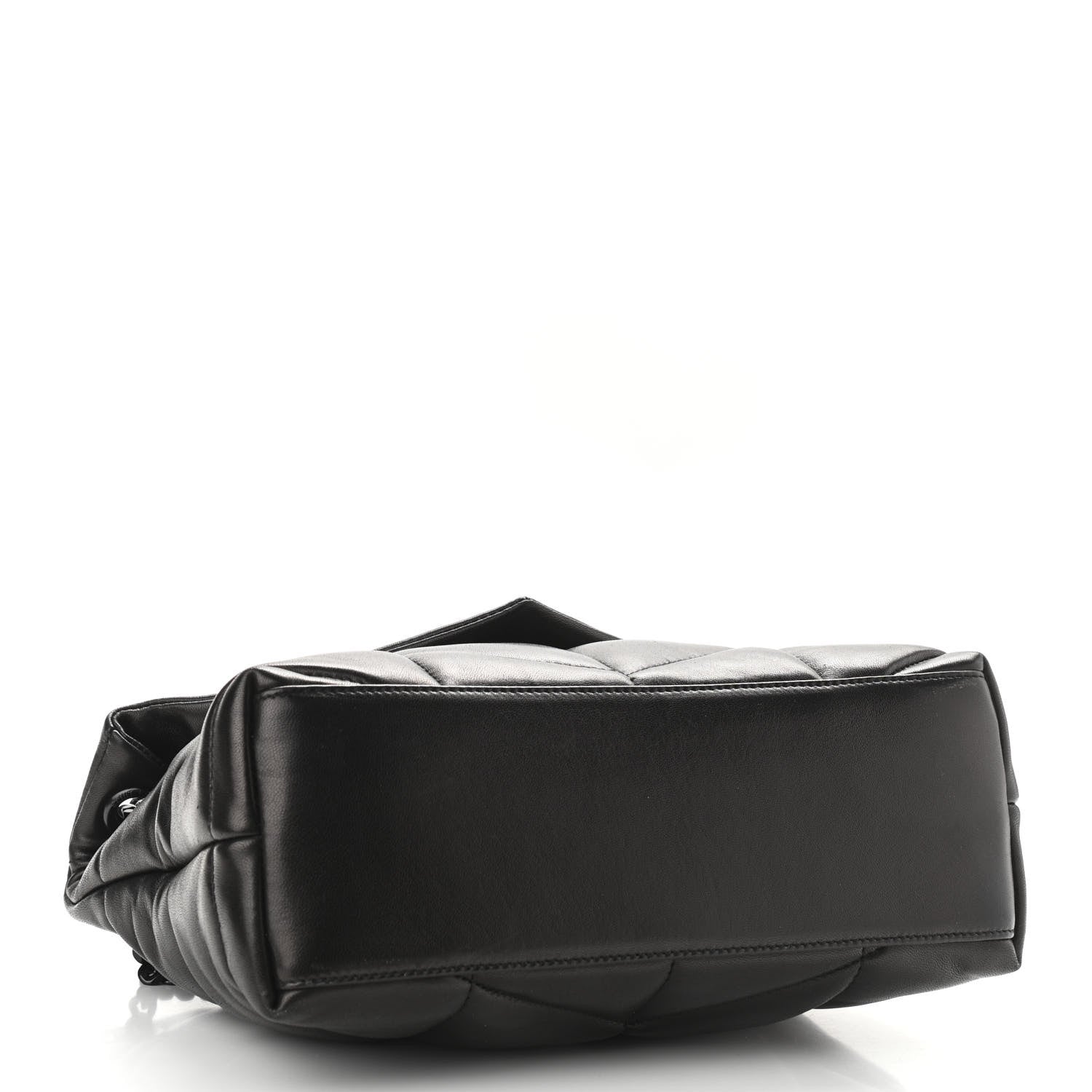 Saint Laurent Lambskin Quilted Small Loulou Puffer Monogram Chain Satchel Black 4 of 10