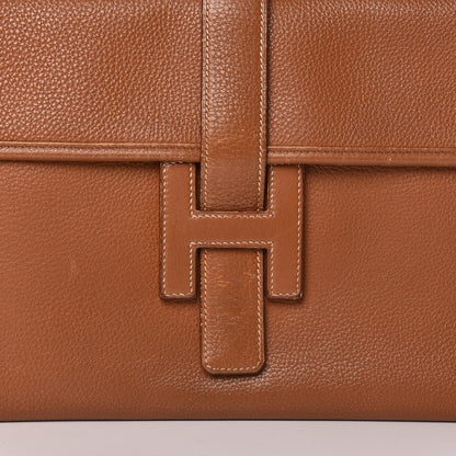 Hermes Taurillon Clemence Jige PM Clutch Gold 10 of 19
