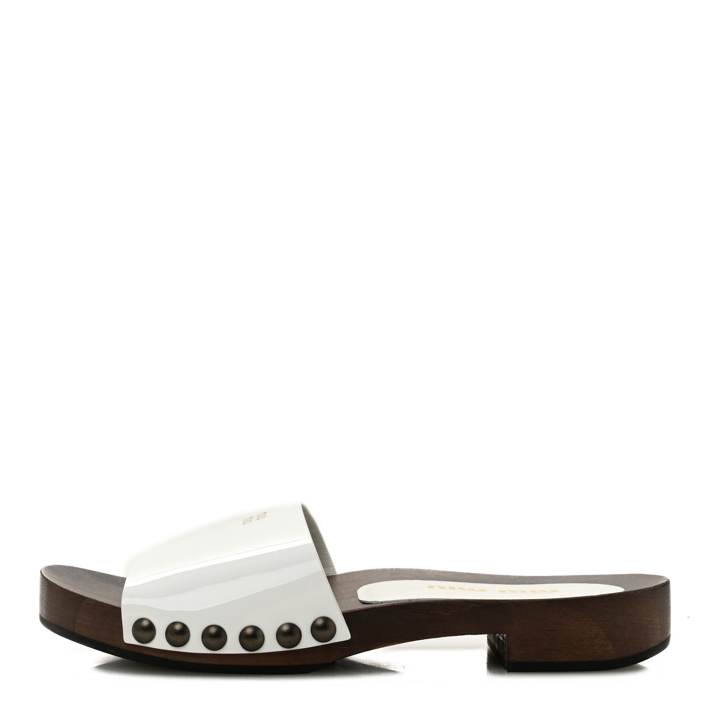 Vernice Logo Slide Clogs 36 White