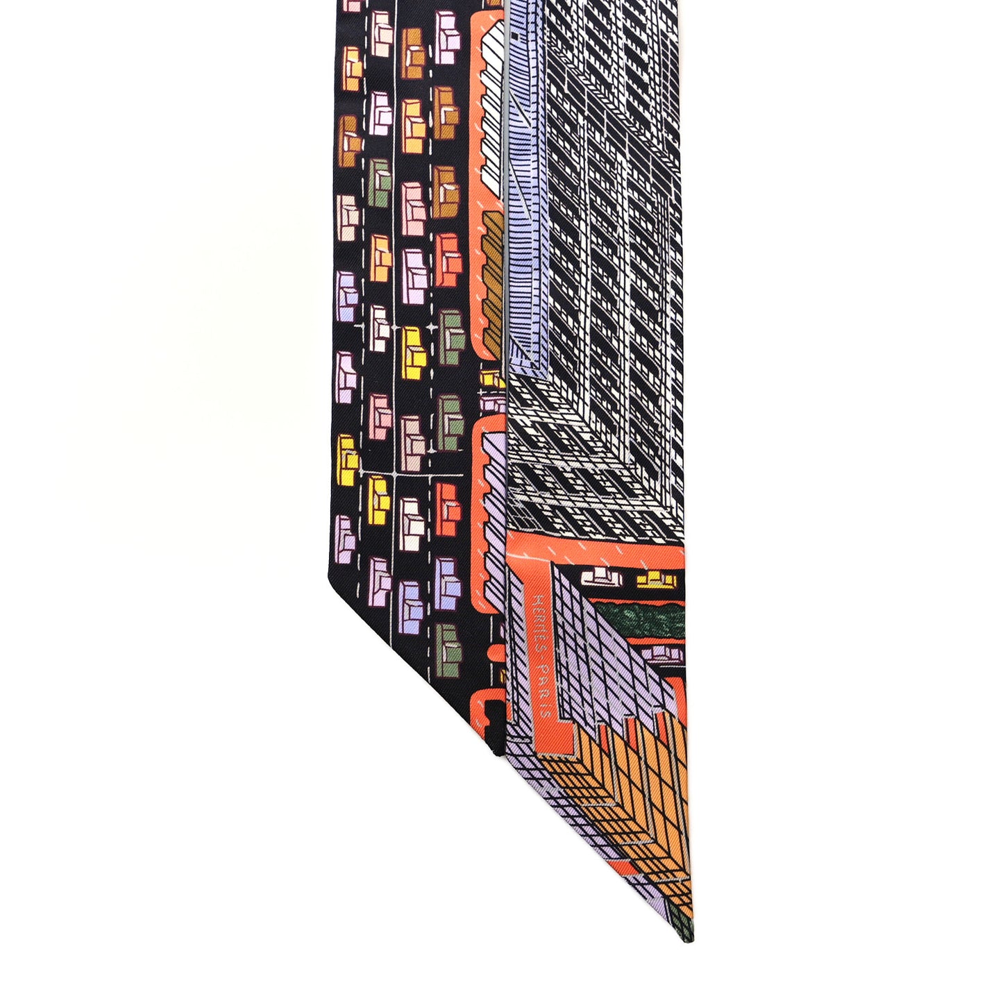 Silk Pantin City Twilly Black Parme Multicolore