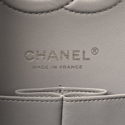 Chanel Lambskin Quilted Medium Double Flap Grey 6 of 12