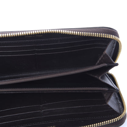 Burberry Haymarket Check Large Ziggy Zip Around Wallet Chocolate 5 of 9