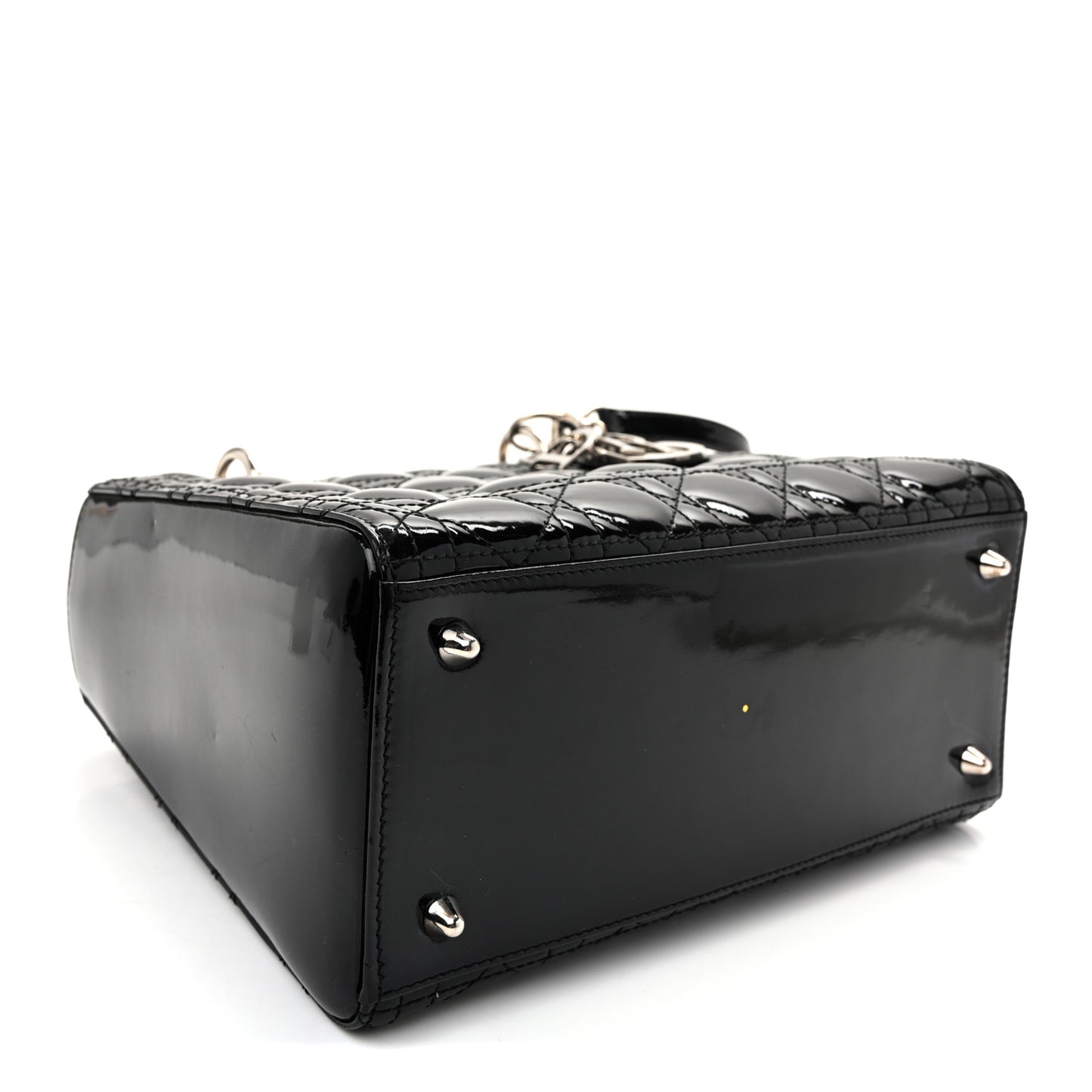 Patent Cannage Medium Lady Dior Black
