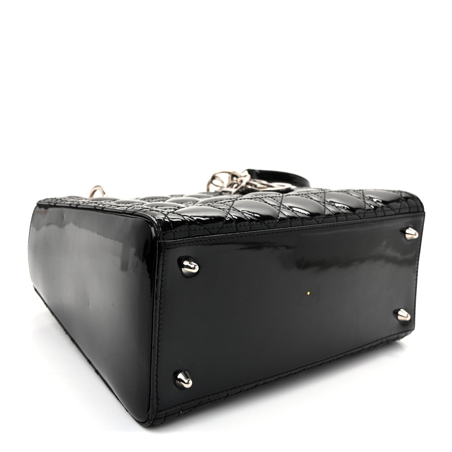 Christian Dior Patent Cannage Medium Lady Dior Black 4 of 9
