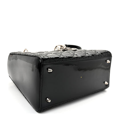 Christian Dior Patent Cannage Medium Lady Dior Black 4 of 9
