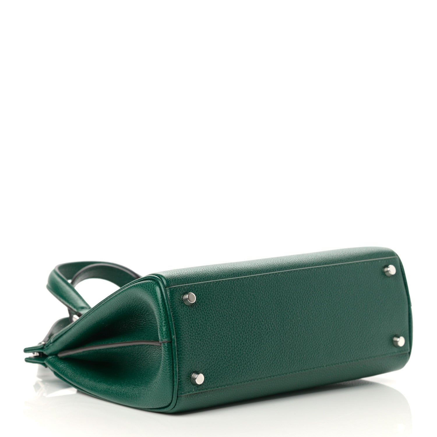 Gucci Grainy Calfskin Small Zumi Top Handle Bag Vintage Green 4 of 10