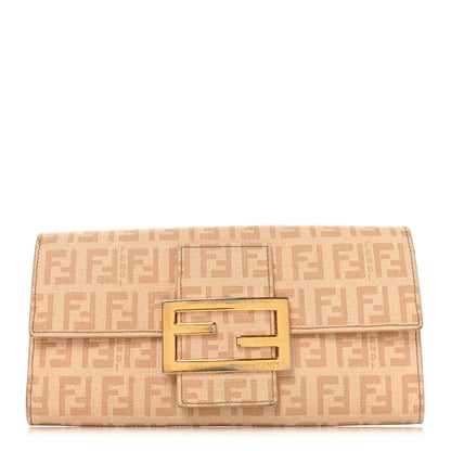Fendi Zucchino Spalmati Forever Continental Wallet Camelia 1 of 9