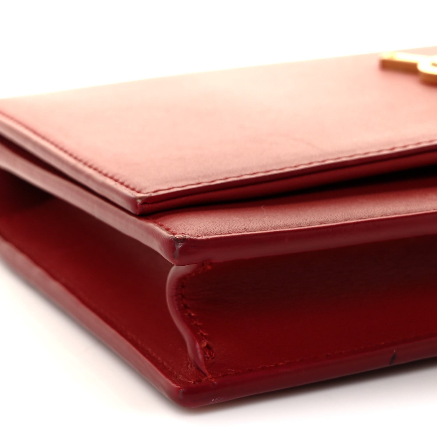 Saint Laurent Smooth Calfskin Classic Monogram Kate Tassel Chain Wallet New Lipstick 7 of 8