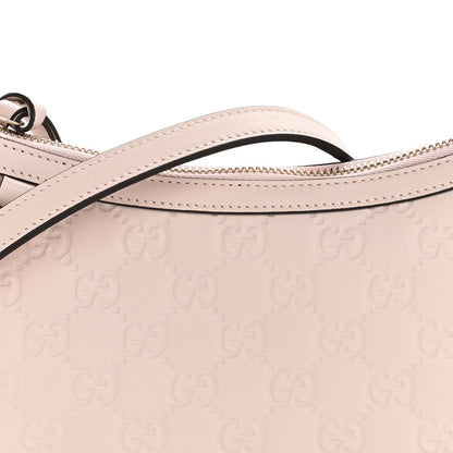 Gucci GG Calfskin Embossed Emblem Small Shoulder Bag Pink 8 of 11