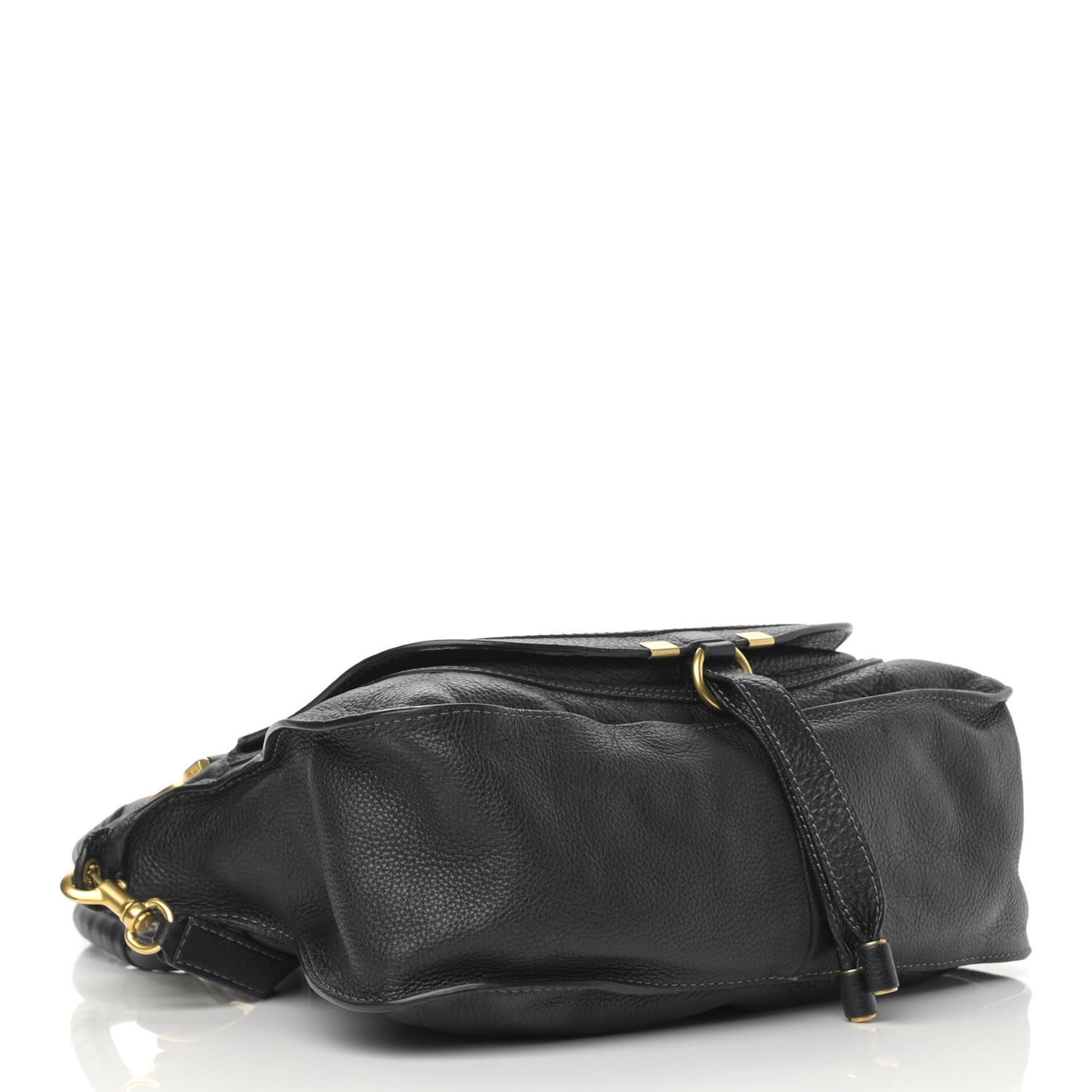 Calfskin Medium Marcie Satchel Black
