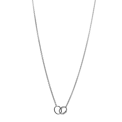 Cartier 18K White Gold Interlocking LOVE Necklace 1 of 6