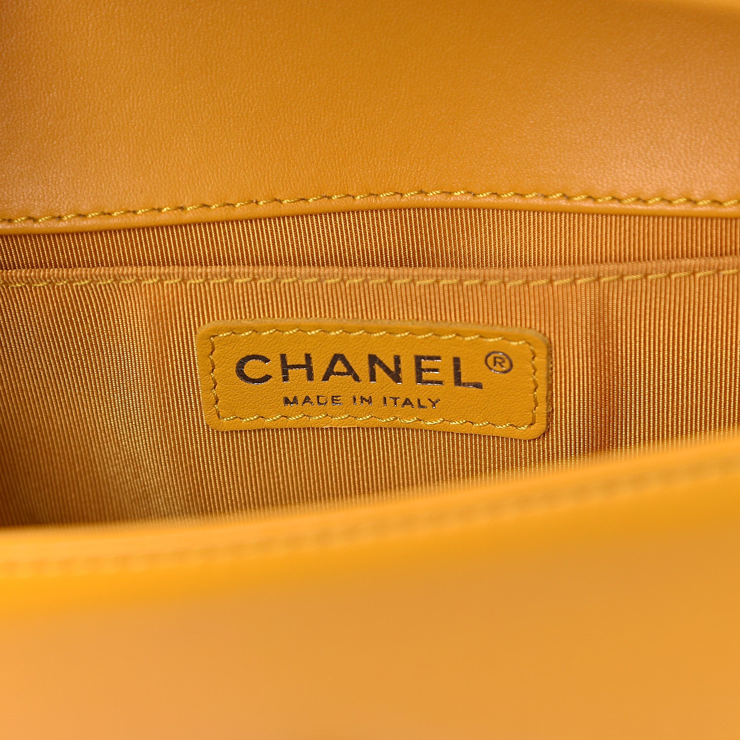 Chanel Lambskin Quilted Small Boy Flap Yellow 6 of 10