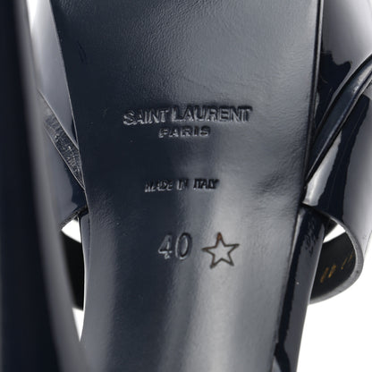 Saint Laurent Patent Tribute 105 Platform Sandals 40 Deep Marine 6 of 8