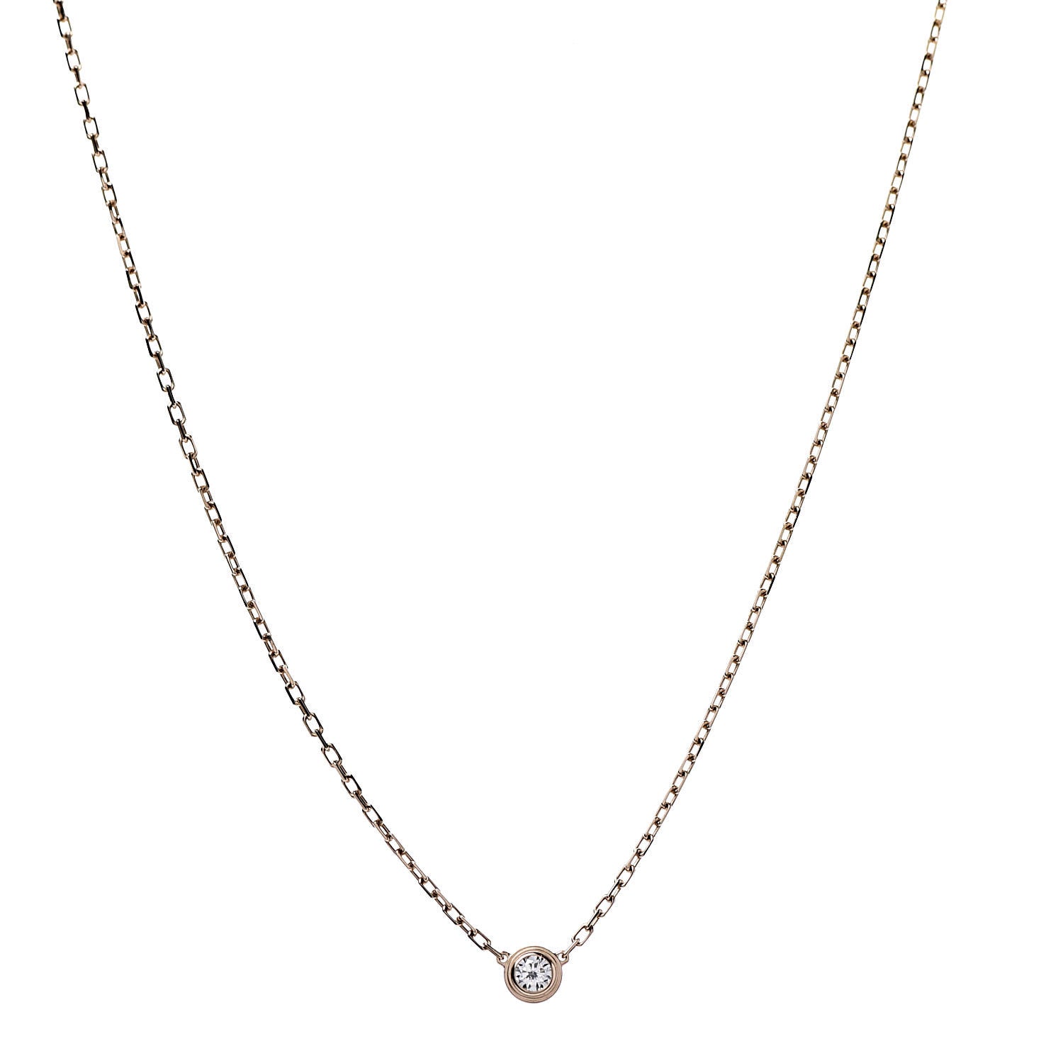 Cartier 18K Pink Gold Diamond SM D'Amour Pendant Necklace 1 of 6