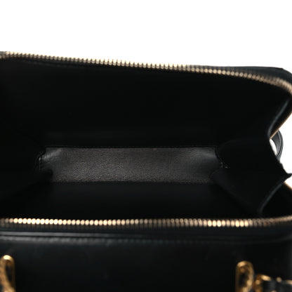Chanel Shiny Calfskin Quilted Top Handle Vanity Black 5 of 11