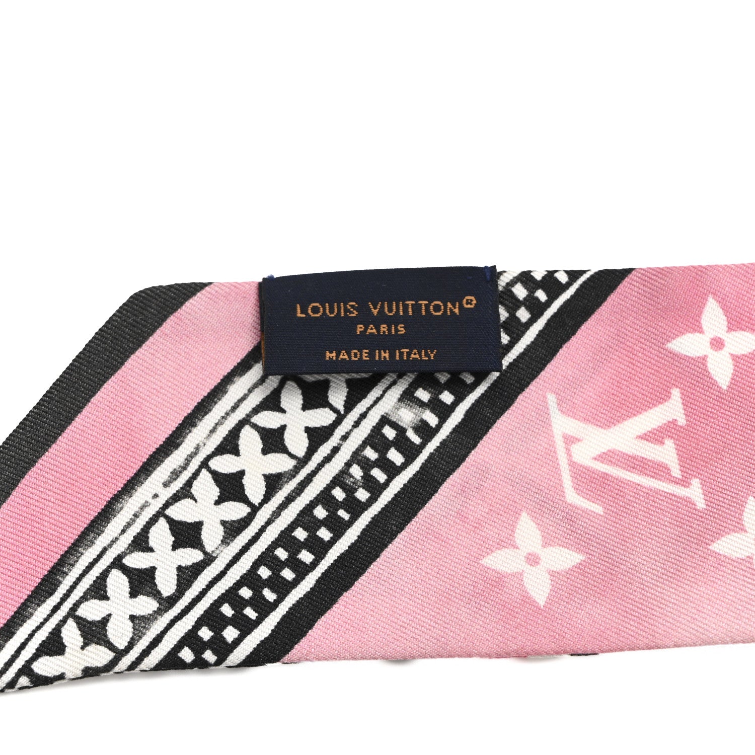 Louis Vuitton Silk Monogram Flower Tile BB Bandeau Pink 1845124