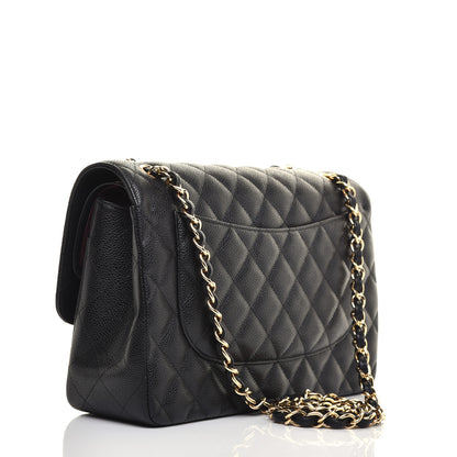 Chanel Caviar Quilted Jumbo Double Flap Black 3 of 10