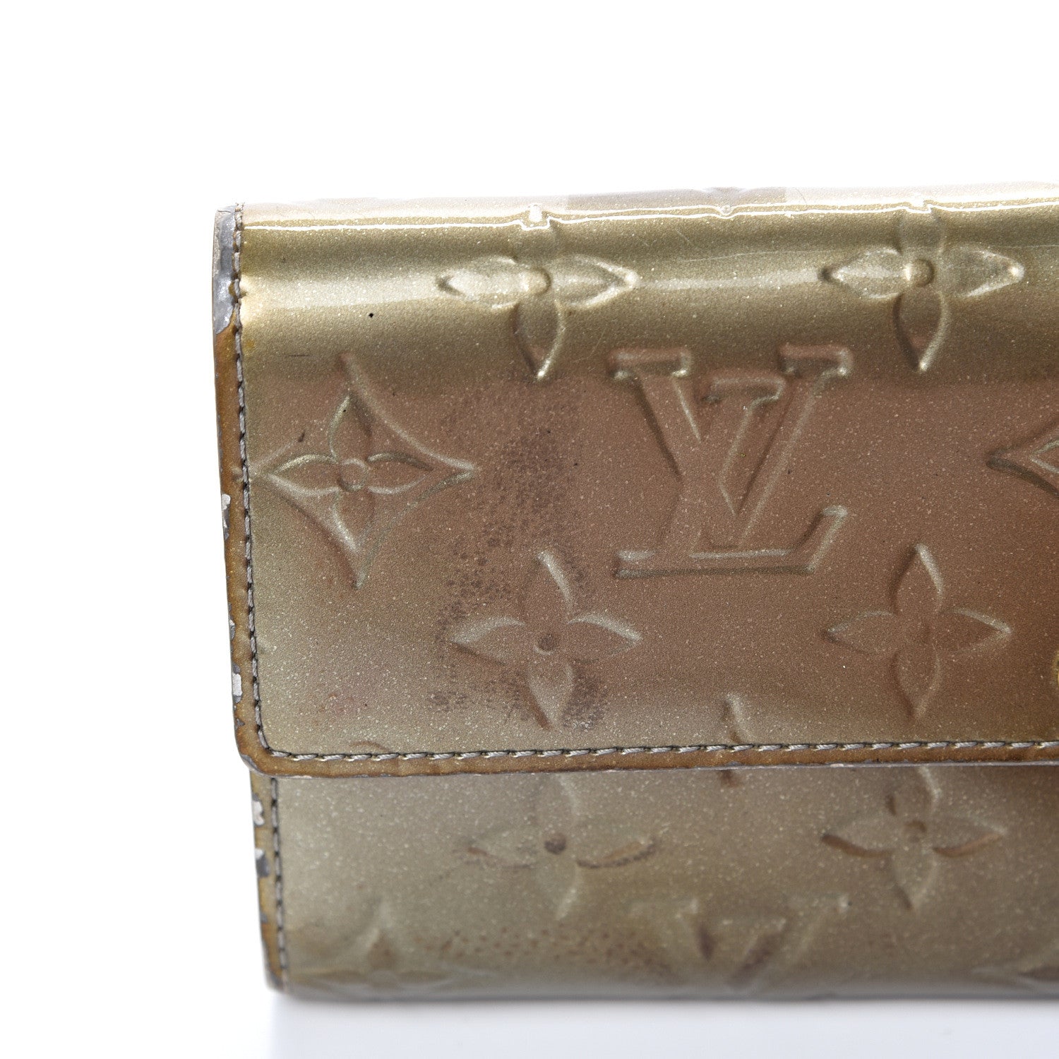 Louis Vuitton Vernis Sarah Wallet Gris Art Deco 16 of 16