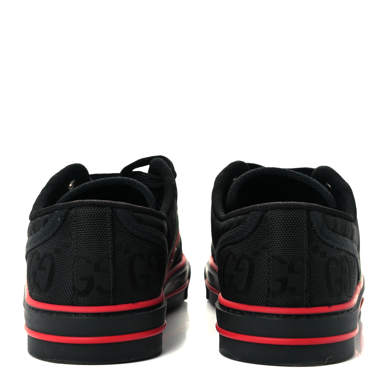 Gucci Econyl Nylon Web Monogram Off The Grid Womens 1977 Tennis Sneakers 39.5 Black 6 of 10
