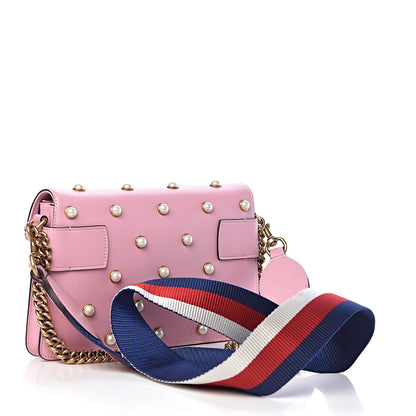 Gucci Nappa Pearl Studded Mini Queen Margaret Broadway Shoulder Bag Sugar Pink 4 of 13