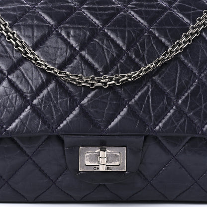 Chanel Aged Calfskin Quilted 2.55 Reissue 227 Flap Navy Blue 8 of 9