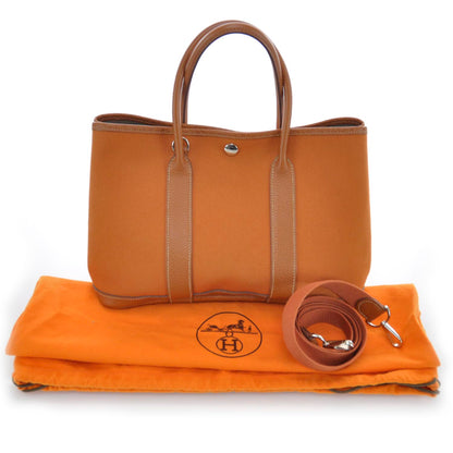 Hermes Toile Garden Party PM Orange 4 of 11