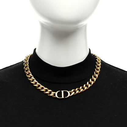 Christian Dior Metal Danseuse Etoile Chain Choker Necklace Gold 2 of 4