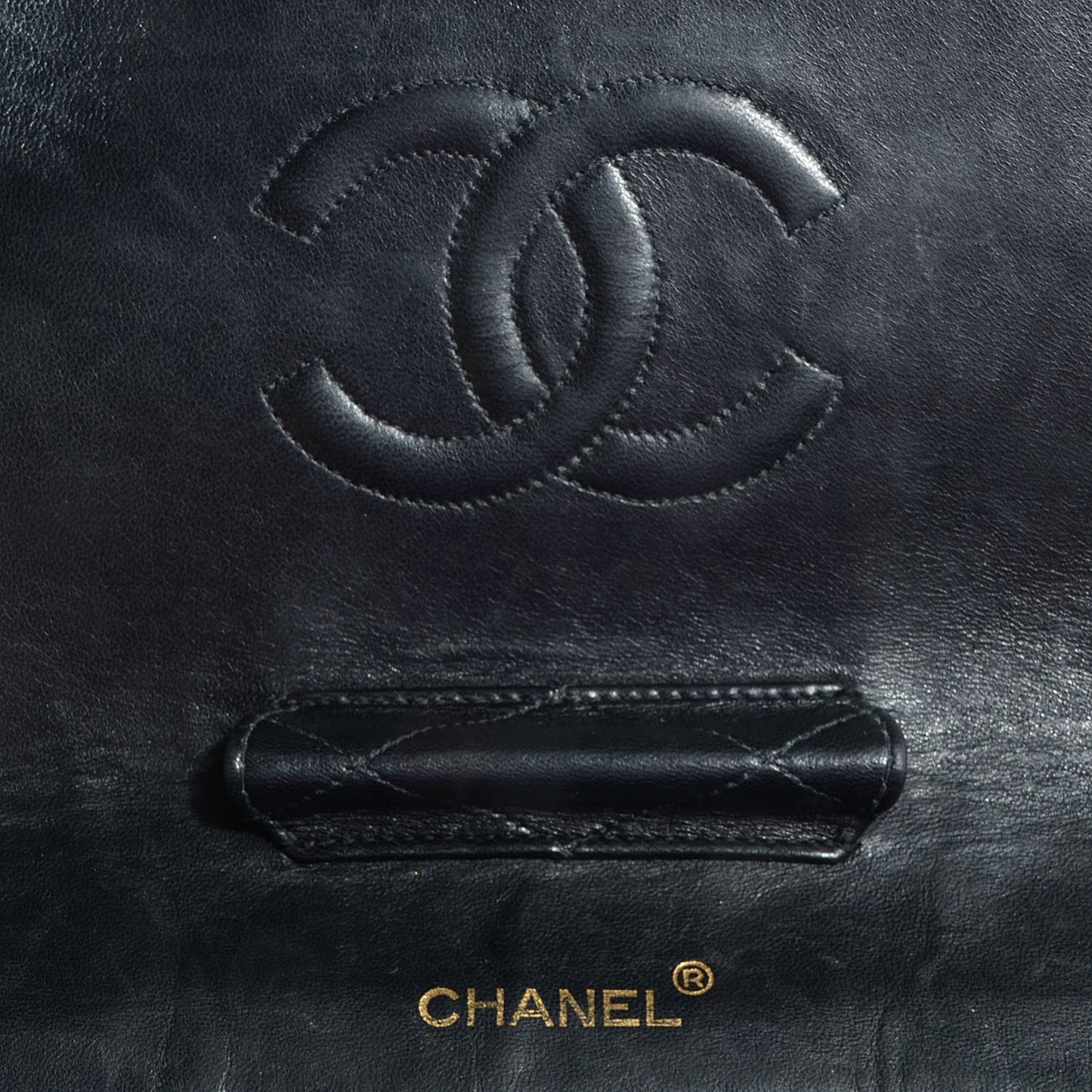 Lambskin Medium Single Flap Black