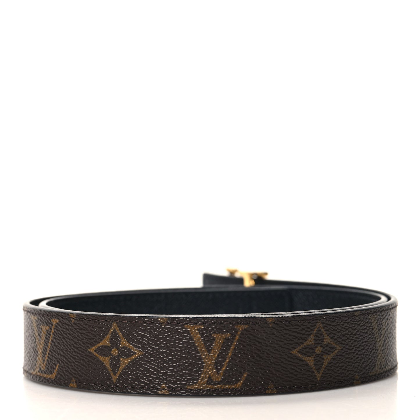 Calfskin Monogram 30mm LV Initiales Reversible Belt 80 32 Black