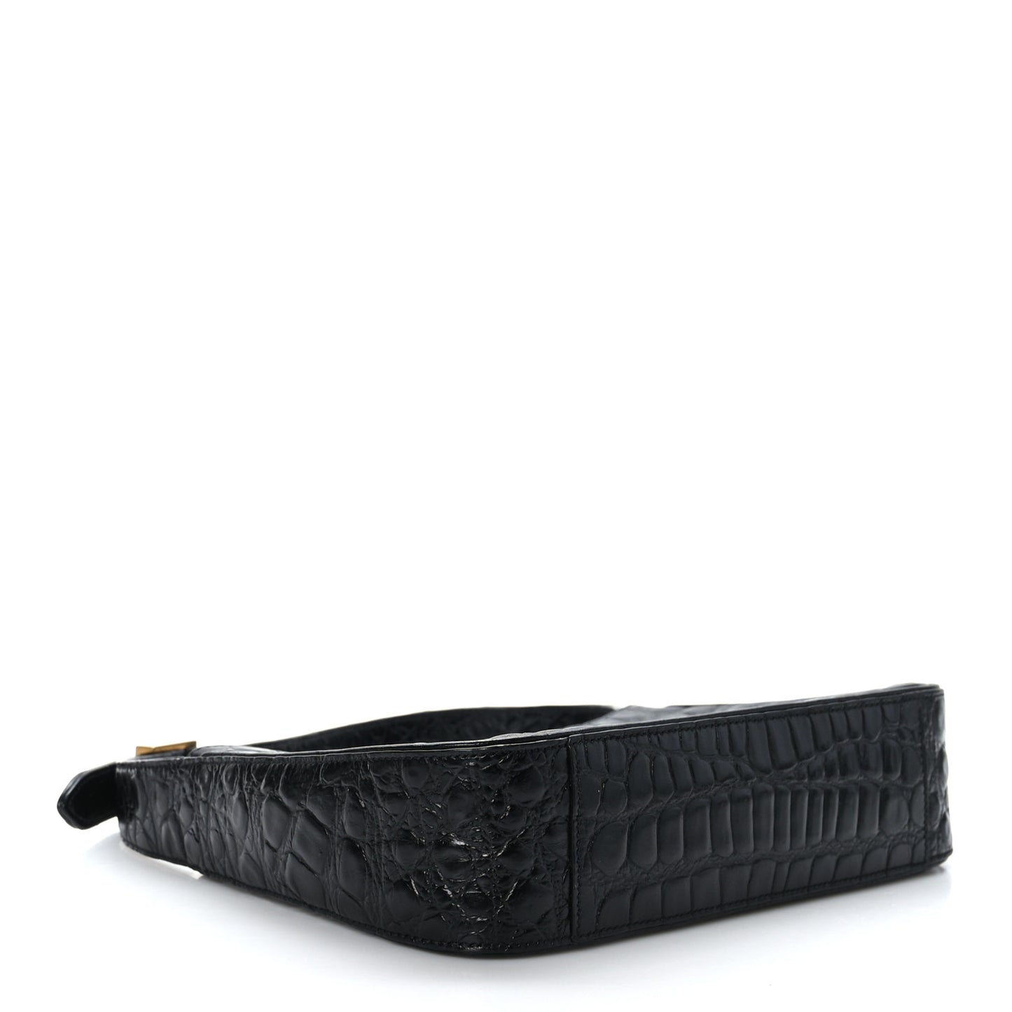 Calfskin Crocodile Embossed LE 5 A 7 Hobo Black