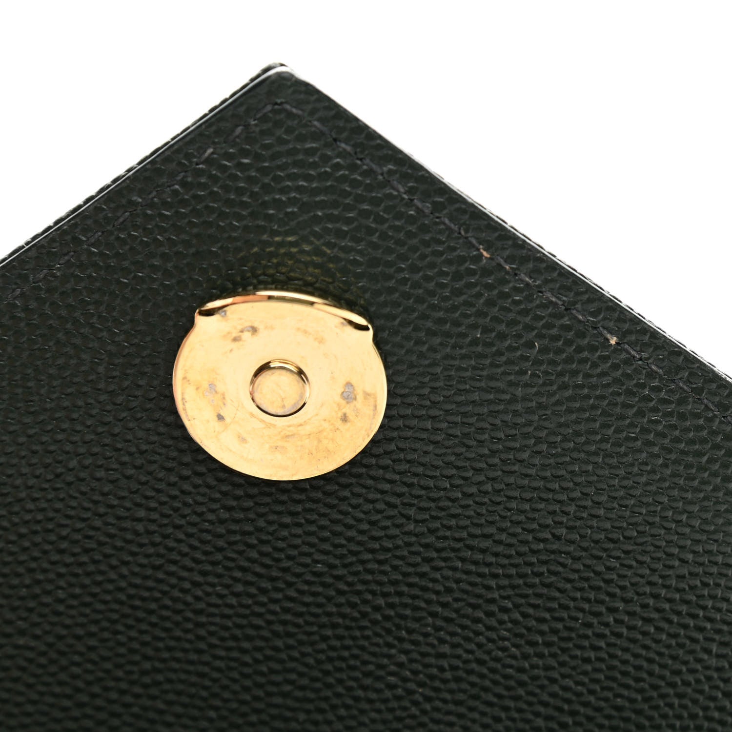 Saint Laurent Grain De Poudre Textured Mixed Matelasse Triquilt Small Monogram Satchel Dark Green 11 of 13