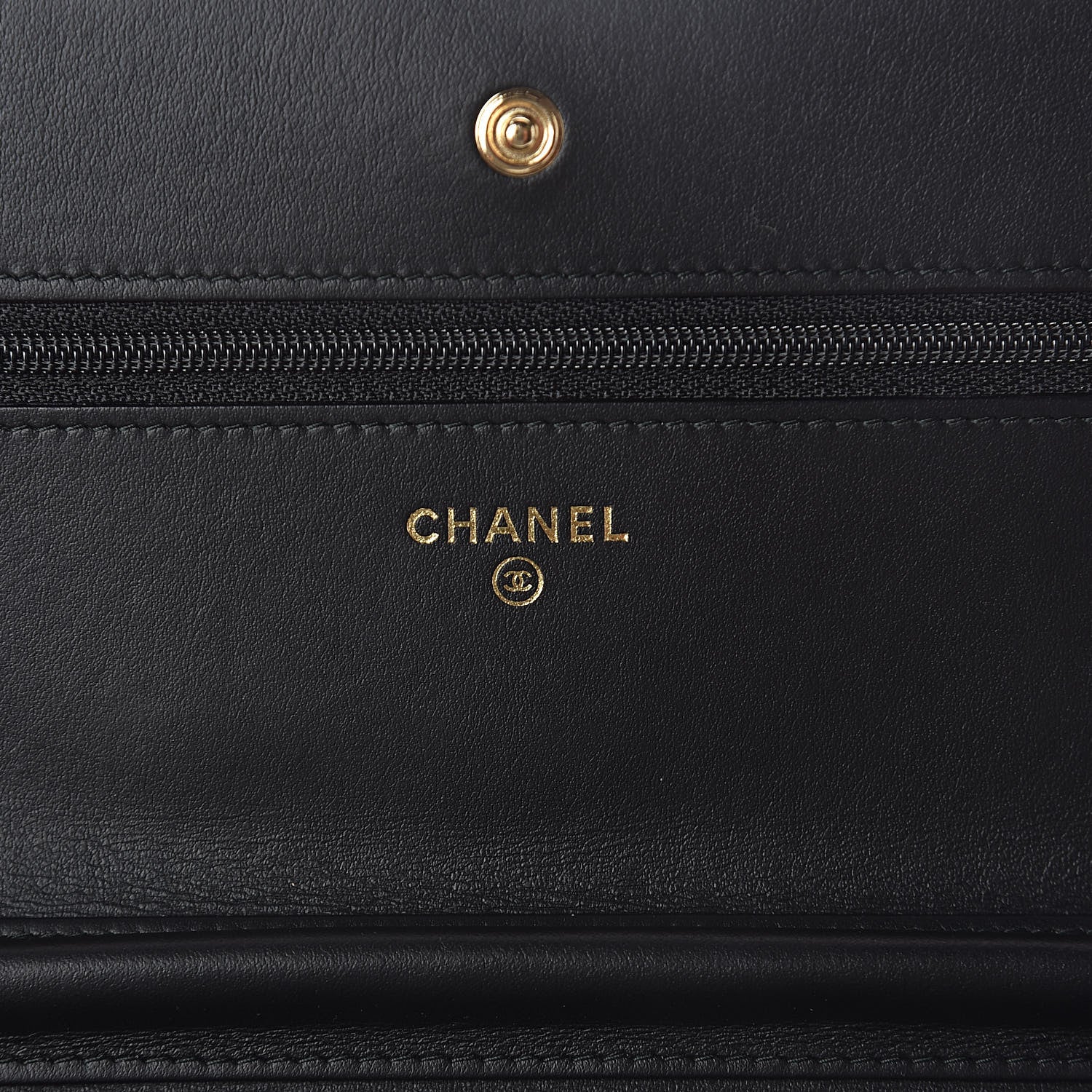 Chanel Aged Calfskin Quilted Lucky Charms 2.55 Reissue Wallet On Chain WOC Black 6 of 12