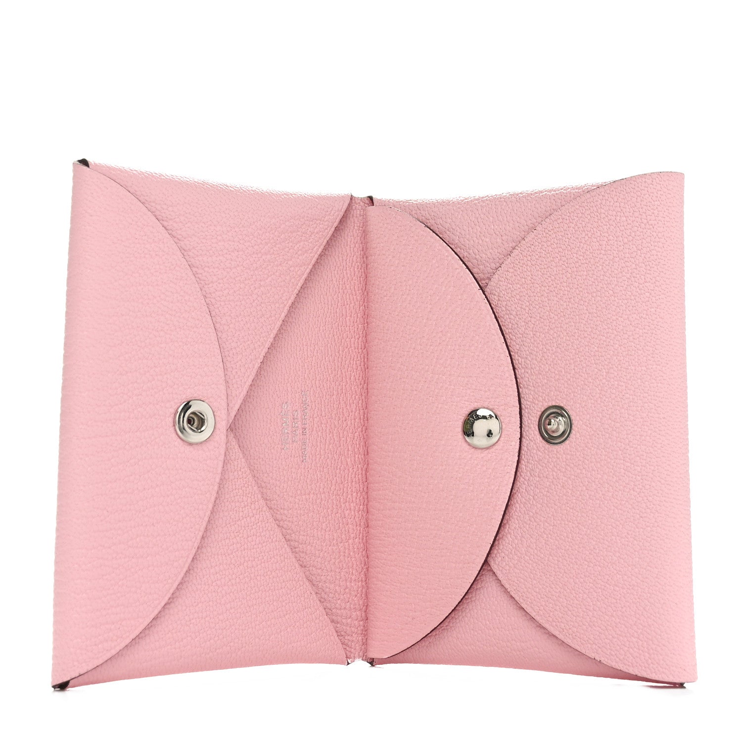 Hermes Chevre Mysore Calvi Duo Card Case Rose Sakura 5 of 9