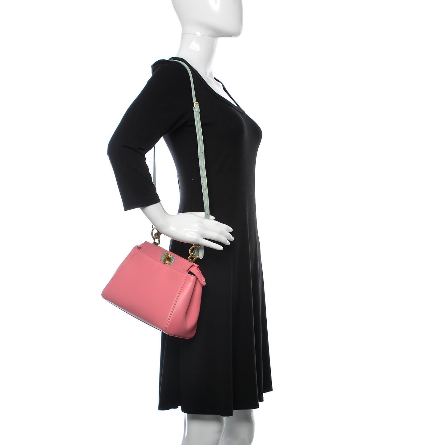Nappa Colorblock Mini Peekaboo Iconic Satchel Rosa Fluo Oxigen Slate