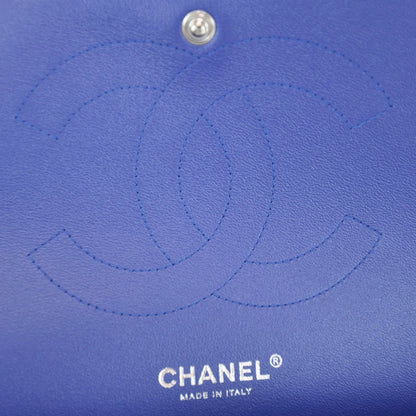 Chanel Patent Jumbo Double Flap Metallic Royal Blue 10 of 11