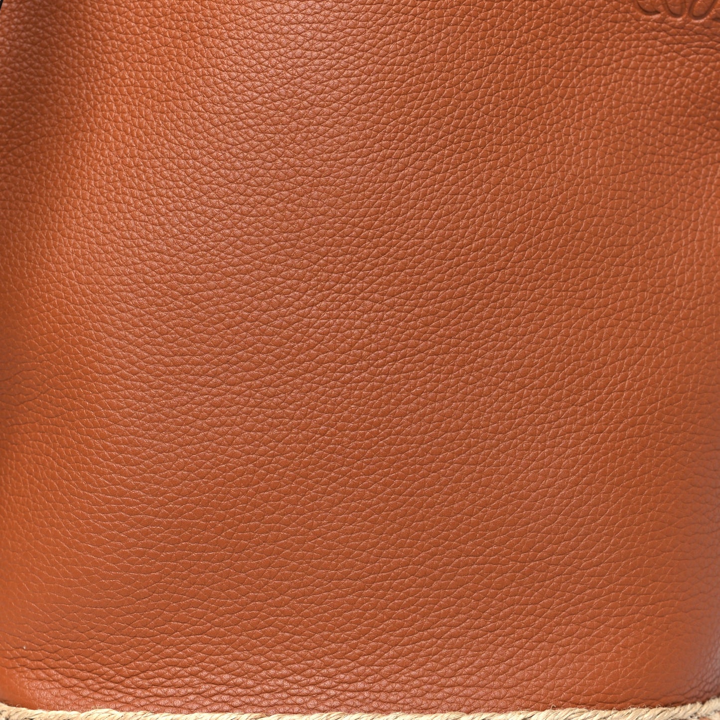Calfskin Raffia Gate Bucket Bag Tan