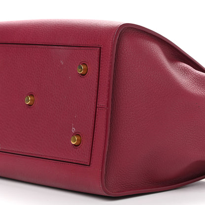 Celine Crisped Calfskin Small Tie Knot Tote Red 10 of 11
