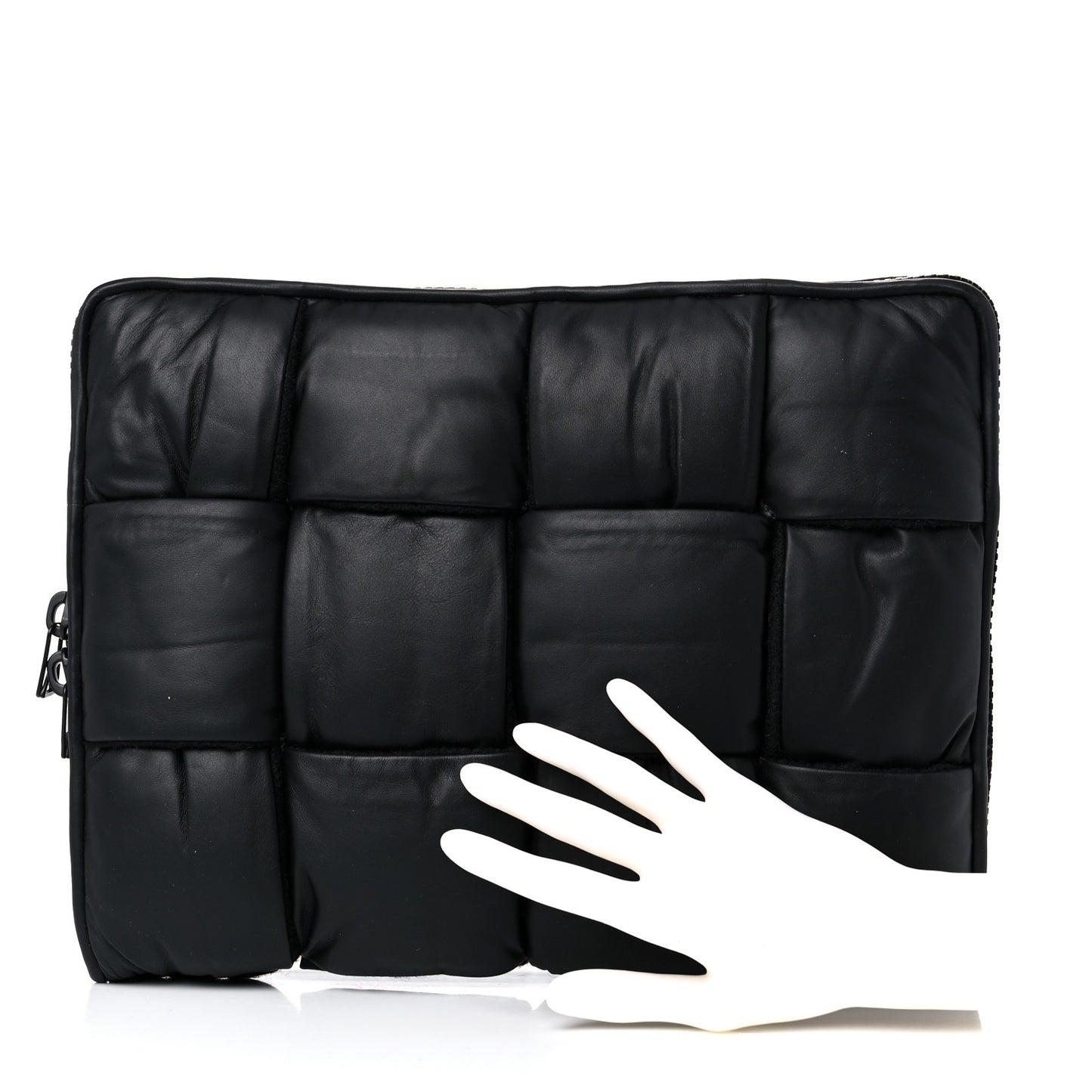 Calfskin Maxi Intrecciato Puffy Laptop Pouch Camping