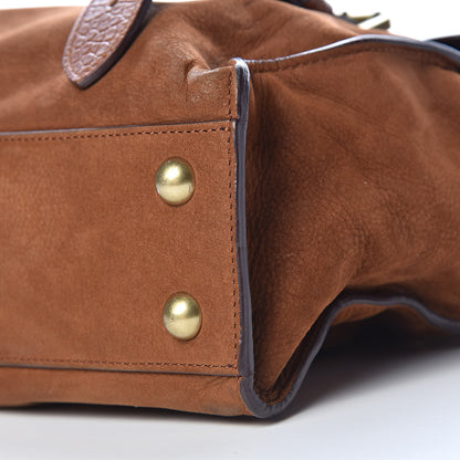 Mulberry Embossed Crocodile Calfskin Nubuck Ted Convertible Messenger Bag Cognac 9 of 11