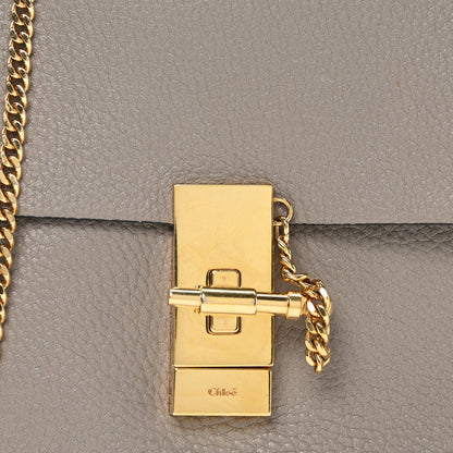 Chloe Grained Lambskin Mini Drew Shoulder Bag Motty Grey 7 of 9