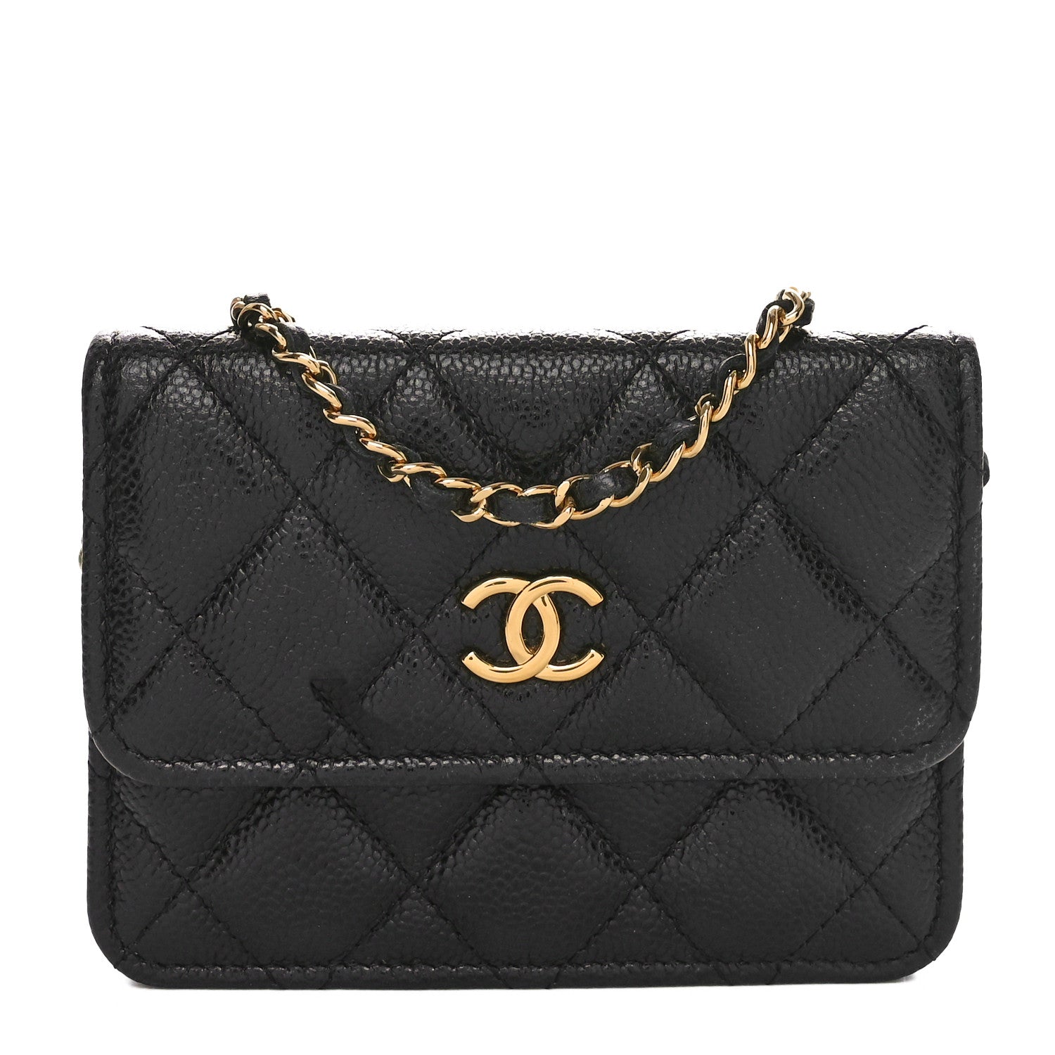 Chanel Caviar Quilted Miss Coco Clutch With Chain  Black 1 of 11
