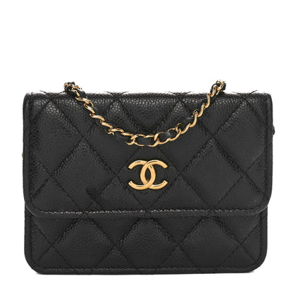 Chanel Caviar Quilted Miss Coco Clutch With Chain  Black 1 of 11