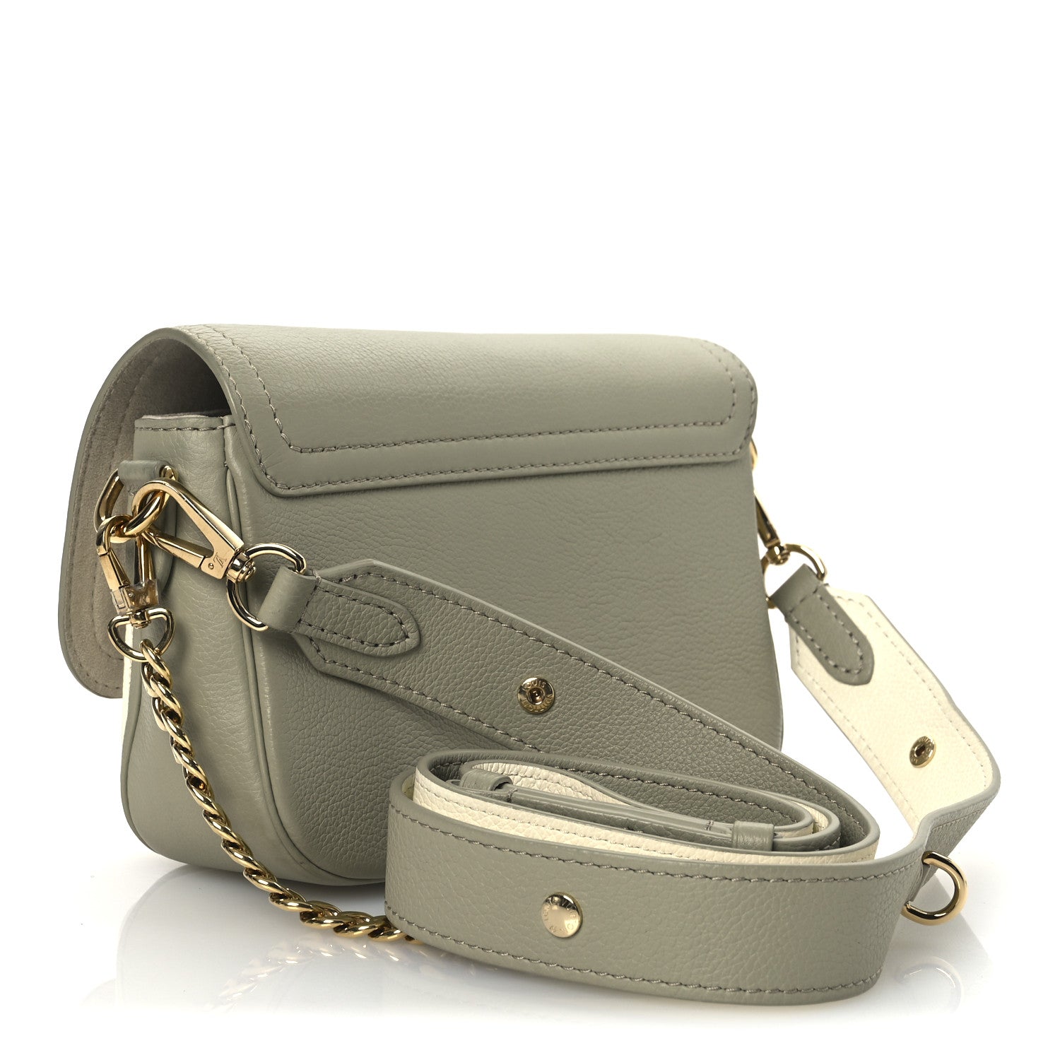 Louis Vuitton Grained Calfskin Lockme Tender Asnieres Green 3 of 13