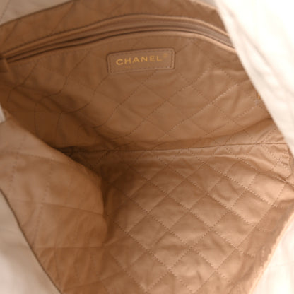 Chanel Shiny Calfskin Quilted Small Chanel 22 White Black 6 of 11