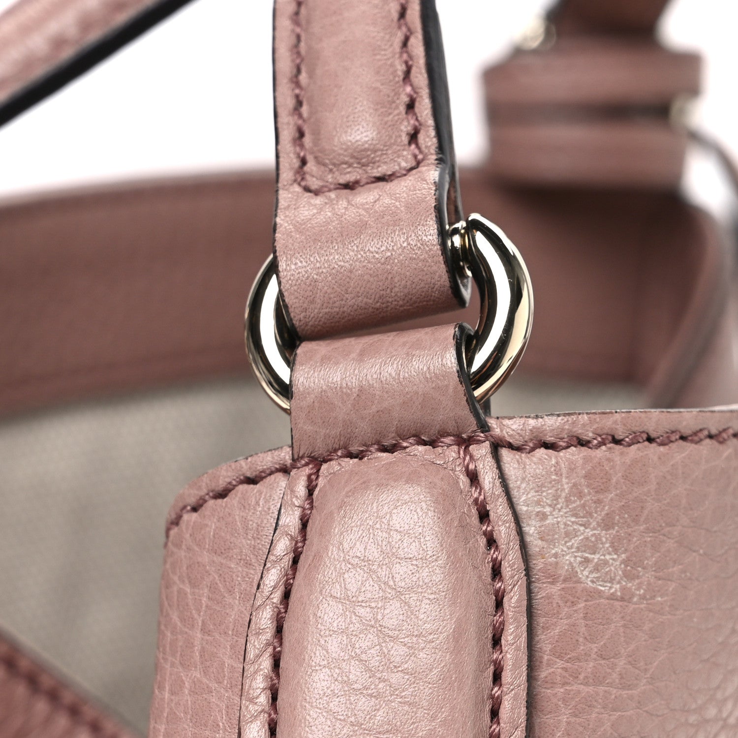 Gucci Pebbled Calfskin Small Soho Shoulder Bag Light Pink 11 of 11